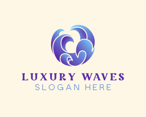 Swoosh Ocean Wave  logo design