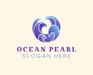 Swoosh Ocean Wave  logo design