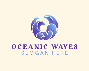 Swoosh Ocean Wave  logo design