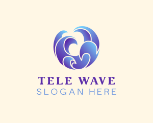 Swoosh Ocean Wave  logo design