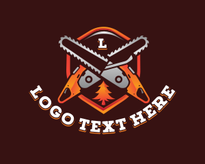 Chainsaw Lumberjack Sawmill logo