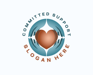 Heart Care Support logo design