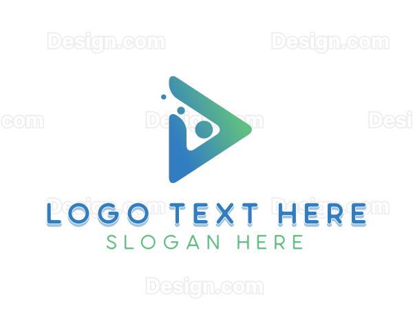 Play Button Dots Logo