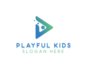 Play Button Dots logo design