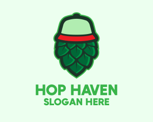 Hops Flower Cap  logo design