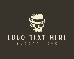 Fedora Hat Skull logo