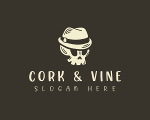 Fedora Hat Skull logo design