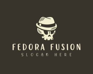 Fedora Hat Skull logo design