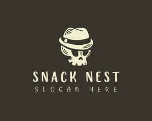 Fedora Hat Skull logo design