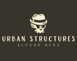 Fedora Hat Skull logo design