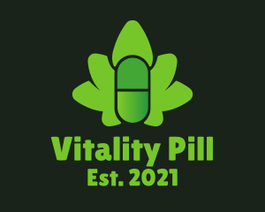 Cannabis Medical Pill logo design