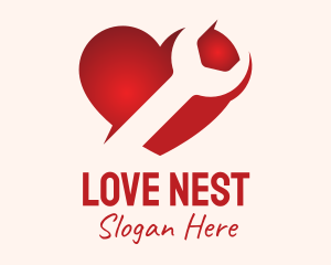 Red Heart Repair logo design