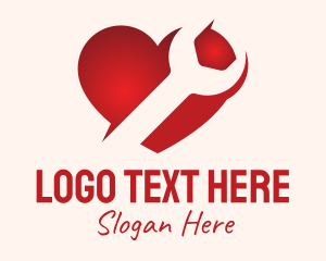 Emotion - Red Heart Repair logo design