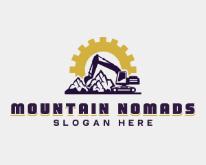 Mining Quarry Excavation  logo design