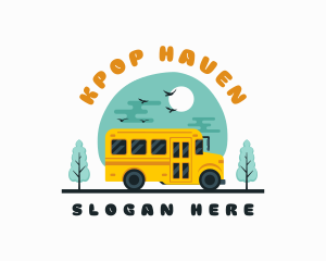 School Bus Vehicle logo design