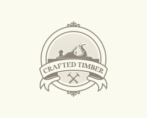 Wood Planer Lumber Carpentry logo design