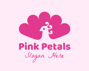 Pink Beauty Peacock logo design