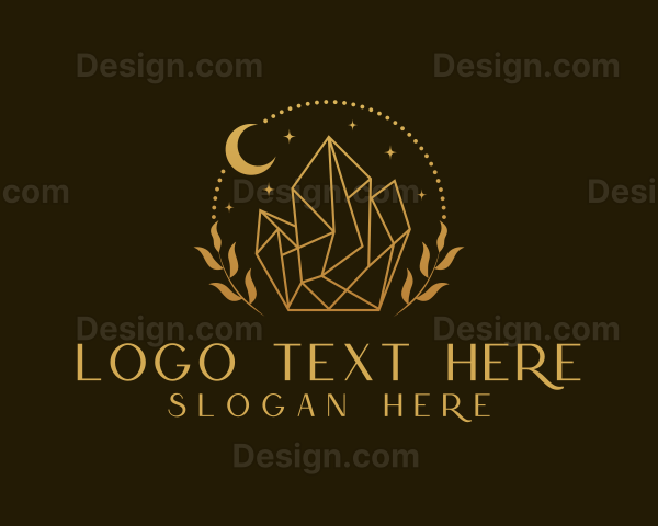 Crystal Golden Jewelry Logo