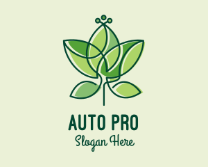 Minimalist Green Leaf  logo
