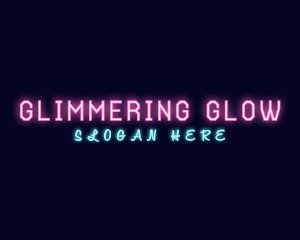 Glowing Neon Entertainment logo design