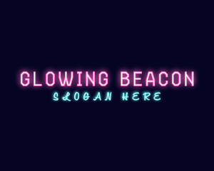 Glowing Neon Entertainment logo design