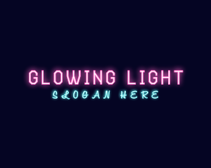 Glowing Neon Entertainment logo design