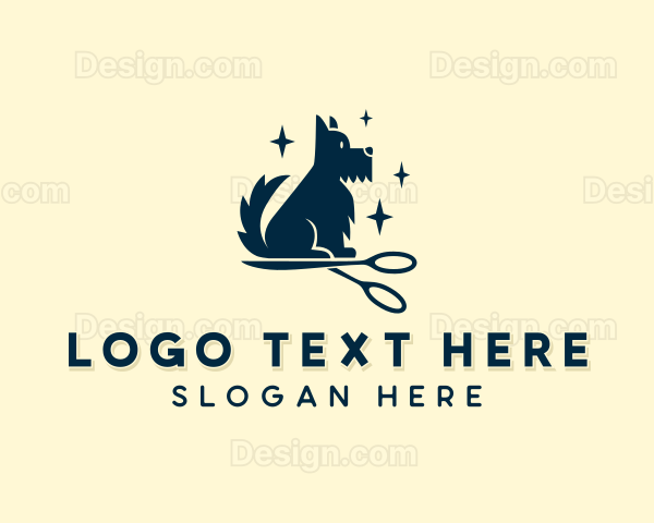 Terrier Dog Pet Care Logo