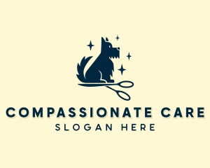 Terrier Dog Pet Care  logo design