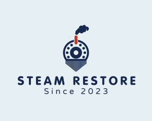 Steam Engine Train  logo design