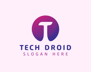 Cyber Tech Letter T logo design