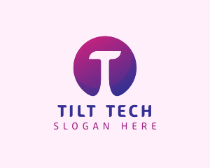 Cyber Tech Letter T logo design