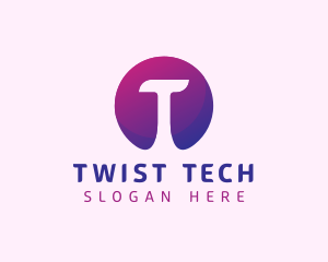 Cyber Tech Letter T logo design