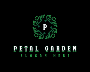 Garden Leaves Swirl logo design