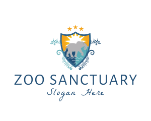 Ornate Wild Elephant Crest logo design