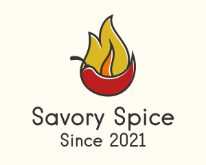 Fire Chilli Pepper  logo design