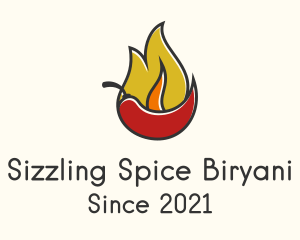 Fire Chilli Pepper  logo design