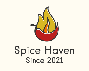 Fire Chilli Pepper  logo design