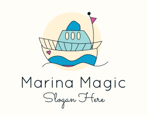 Sailing Toy Boat logo design