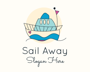 Sailing Toy Boat logo design