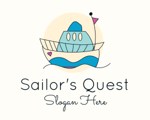 Sailing Toy Boat logo design