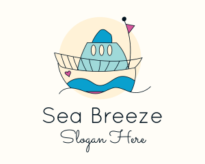 Sailing Toy Boat logo design