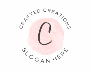 Round Watercolor Script logo design