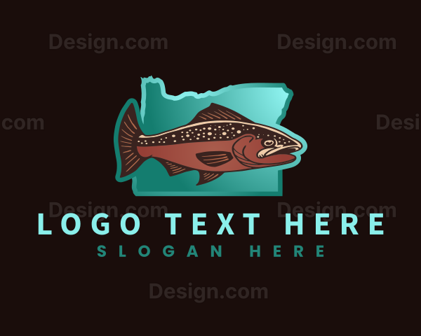 Oregon Fish Salmon Logo