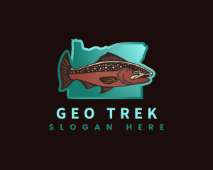 Oregon Fish Salmon logo design