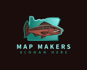 Oregon Fish Salmon logo design