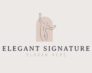 Elegant Woman Body logo design