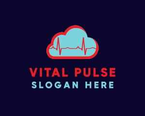 Cardio Pulse Cloud logo design