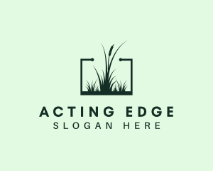 Gardening Grass Lawn logo design