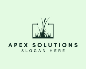 Gardening Grass Lawn logo design