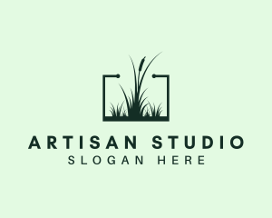 Gardening Grass Lawn logo design